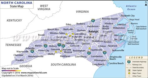 NC State Map, North Carolina State Map