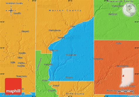 Political Map of Fountain County