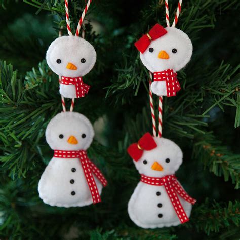 snowman family christmas tree decorations by miss shelly designs | notonthehighstreet.com