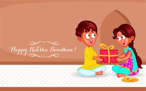 Happy Raksha Bandhan Cartoon Hd Wallpaper