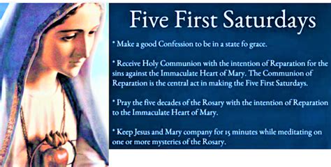 1st Saturday Devotion Explained with Special Promises - a Request of Our Lady of Fatima