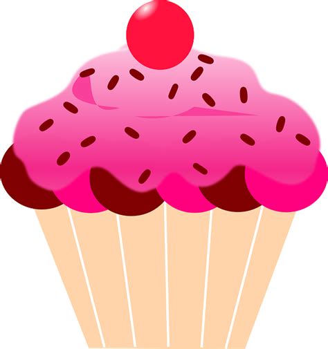 Image vectorielle gratuite: Cupcake, Cerise, Glaçage Rose - Image gratuite sur Pixabay - 310968