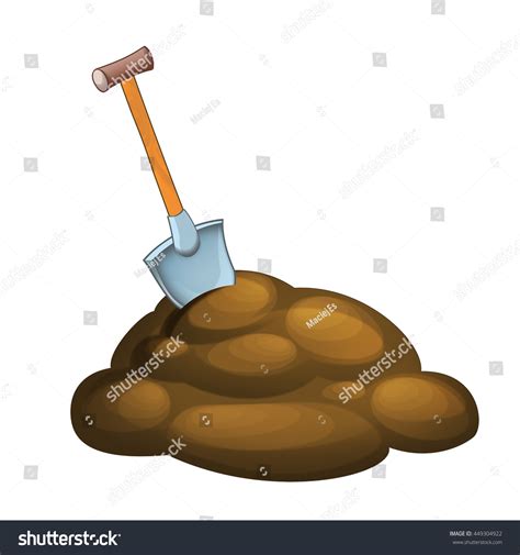 Cartoon Mud Hole Shovel Pile Mud: ภาพประกอบสต็อก 449304922 | Shutterstock