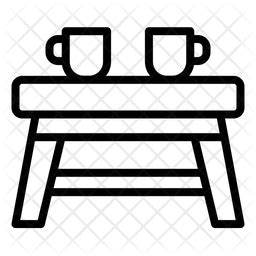 Tea table Icon - Download in Line Style