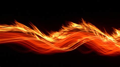 Fire Waves In Black Background HD Fire Wallpapers | HD Wallpapers | ID #54323