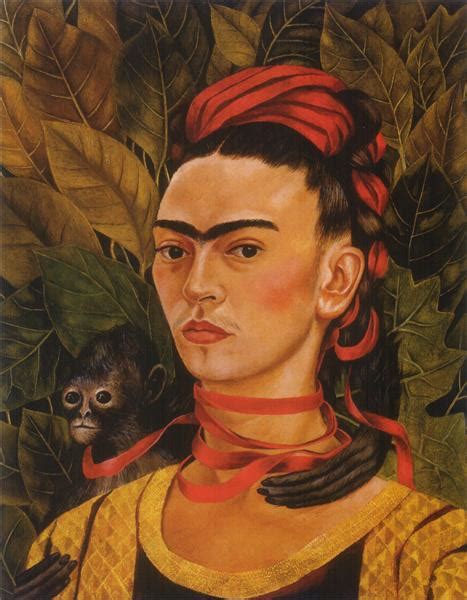 Self Portrait with Monkey, 1940 - Frida Kahlo - WikiArt.org