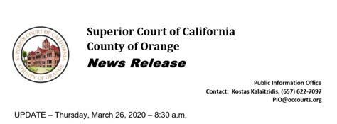 Orange County Superior Court Family Law Court Temporarily Closes