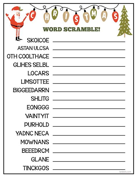 26 Christmas Word Scrambles For You - Kitty Baby Love в 2024 г | Рождественские издания ...