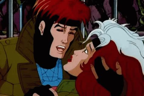 Rogue Xmen GIF - Rogue Xmen Kiss - Discover & Share GIFs