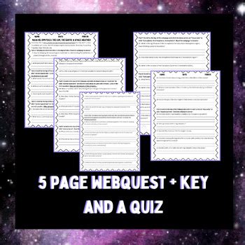 James Webb Mission Goals Webquest by The Science Studio | TPT