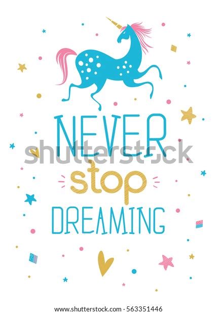 Motivational Poster Hand Drawn Lettering Never Stock Vector (Royalty ...