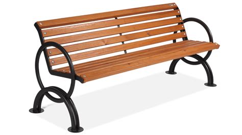 Bench for urban design in steel with wooden planks, model Hvar. | Metal furniture design, Wood ...