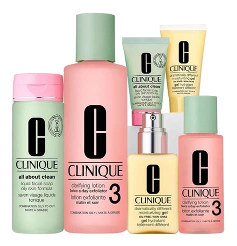 Clinique 3 Pasos, Jabon + Loción Exfoliante + Gel Hidratante | Mercado Libre