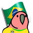 brazilian_fan_parrot Emoji for Slack