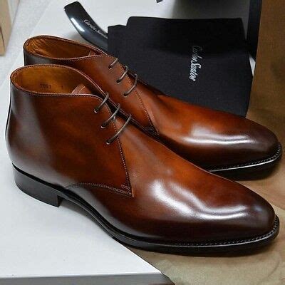 Men's Brown ankle leather Chukka boots Men's dress brown leather Chukka ...