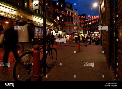 London West End nightlife at Lisle Street, Chinatown Stock Photo - Alamy