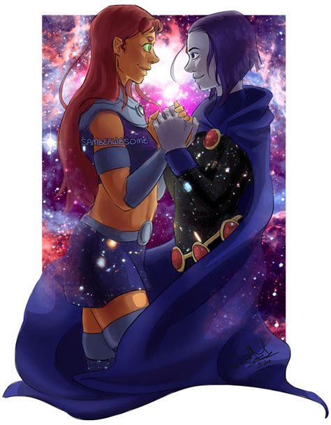 Starfire x Raven by sambeawesome on DeviantArt