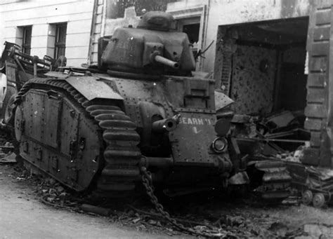 B1 bis tank #401 of the 37th BCC named Bearn II - Beaumont rue Madame, Belgium 1940 | World War ...