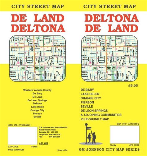 Deltona / Deland, Florida Street Map - GM Johnson Maps