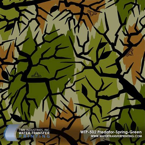 Predator Camo Spring Green Hydrographic Film - WTP-502 | TWN Industries