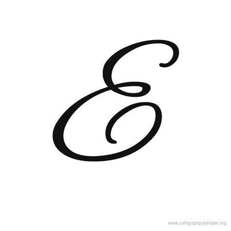 Calligraphy Alphabets E | Cursive alphabet, Tattoo lettering, Lettering ...