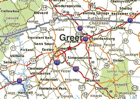 Map of Greer, South Carolina