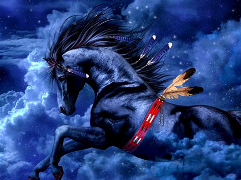 Flying Fire Horse Wallpaper