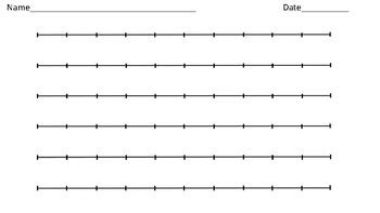 Blank Number Line and Decimal Number Line with tenths by Teacher Ready