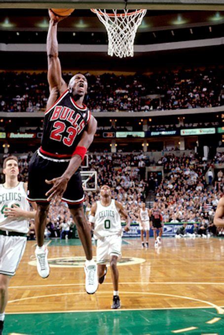 Michael Jordan Pictures: MJ dunks the ball in a fastbreak against the Celtics in a 1997-98 ...