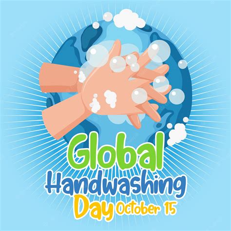 Premium Vector | Global handwashing day poster design