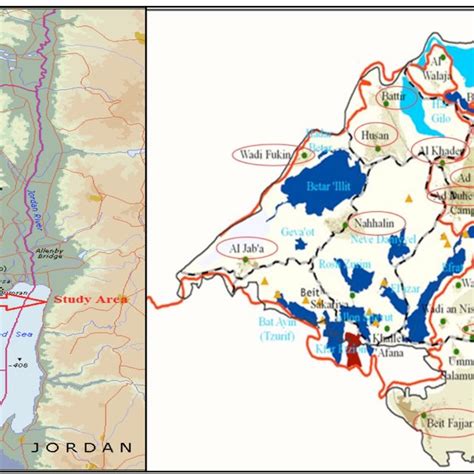 Figure. On the left, West Bank map including Bethlehem Province ...