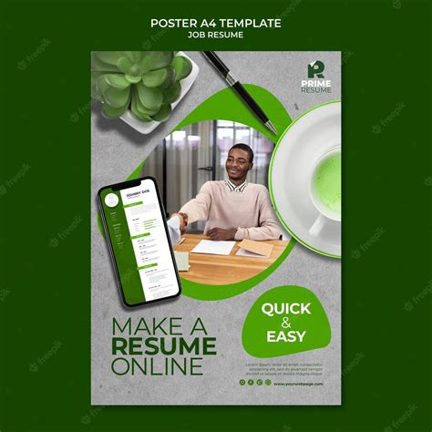 Free PSD | Job resume poster template