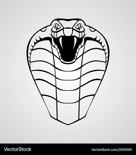 King cobra head Royalty Free Vector Image - VectorStock