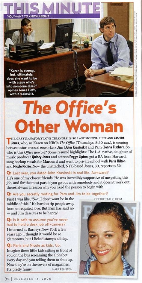 Rashida Jones: The Office's Other Woman • OfficeTally