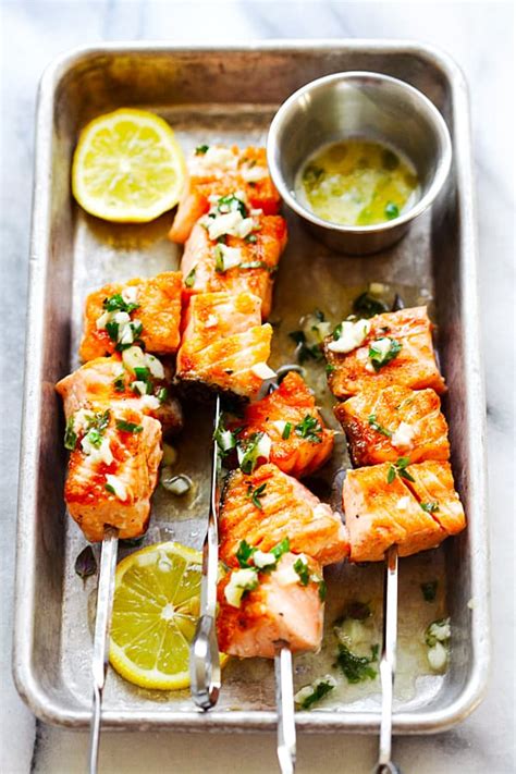 Summer Garlic Butter Salmon Kebab - Furilia Entertainment