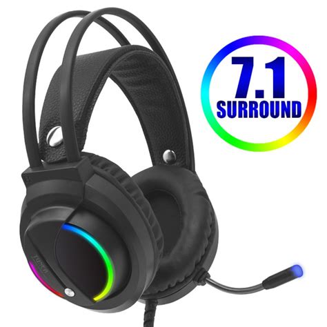 Gaming Headset Gamer 7.1 Surround Sound USB 3.5mm Wired RGB Light Game ...