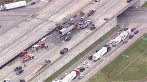 1 person dead after UPS semi-truck catches fire following southern Indiana crash on I-65