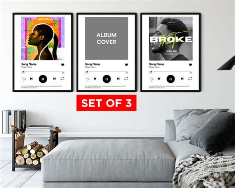 Custom Album Cover SET OF 3 - Music Poster - Album Poster - Album ...