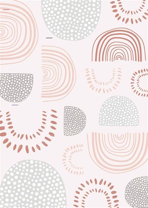 Download premium vector of Semicircle patterned doodle background ...