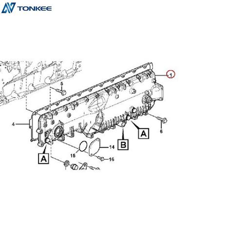 VOLVO D13 engine oil cooler kit 21677250 oil cooler cover kit 21508091 21423742 for excavator ...