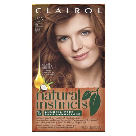 Clairol Natural Instincts Hair Color, 7GR Light Golden Red 1 Kit - Walmart.com