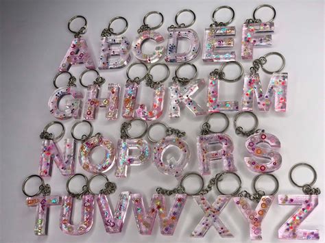 Wholesale Resin Letter Keychains A-Z QTY 26 | Etsy