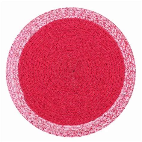 Reddish Pink Cotton and Bright Spray Dyed Polyester Placemats, Size: 12 Inch Round at Rs 80 ...