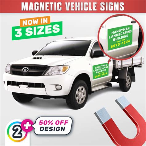 Magnet Vehicle Door Signs | 2 x Magnetic Door Signs $99.00! | D2P (AU)