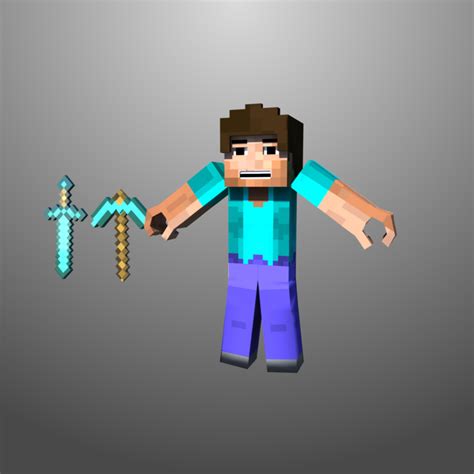 3d steve minecraft model