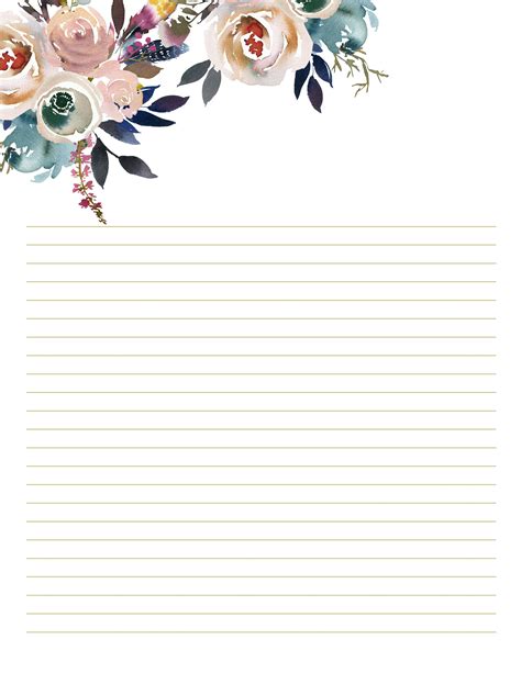 Buy Floral Stationary for Wedding Writing Paper Printables Online in ...