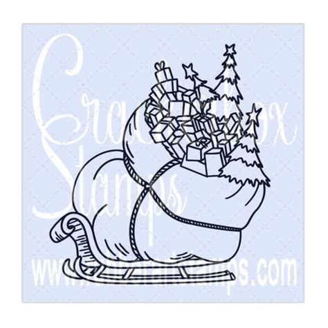 Grinch Sleigh - Crackerbox Stamps