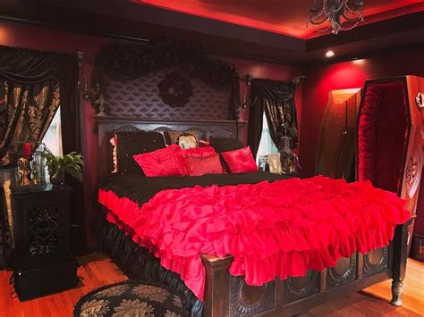 Pin by Madison Emmens on Home Decorating | Red rooms, Gothic bedroom ...