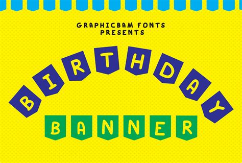 Birthday Banner Font by GraphicsBam Fonts · Creative Fabrica