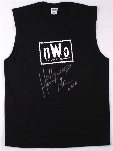 Hulk Hogan Signed New World Order Sleeveless T-Shirt Inscribed "Hollywood" & "4 Life NWO ...